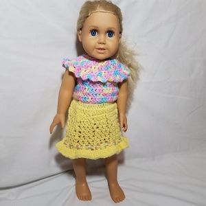 Handmade Crochet American Girl Doll Spring Outfit